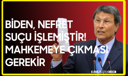 Prof. Dr. Yusuf Halaçoğlu: ABD Başkanı Nefret Suçu İşlemiştir, Mahkemeye Çıkarılmalıdır Prof. Dr. Yusuf Halaçoğlu: ABD Başkanı Nefret Suçu İşlemiştir, Mahkemeye Çıkarılmalıdır