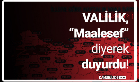 Valilik , "Maalesef" Diyerek Duyurdu : En Düşükten En Yükseğe...