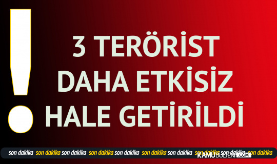 Irak'ın Kuzeyinde 3 Bölücü Terörist Daha Etkisiz Hale Getirildi 