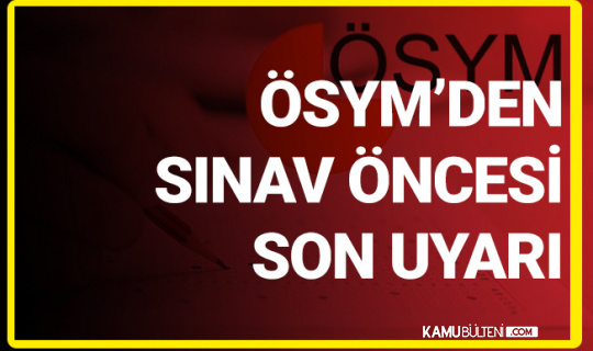 ÖSYM'den ALES Uyarısı ÖSYM'den ALES Uyarısı
