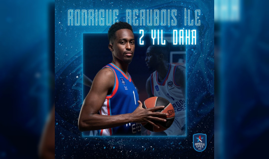 Anadolu Efes: "2018-2019 sezonundan bu yana formamızı terleten şampiyon oyuncumuz Rodrigue Beaubois ile olan sözleşmemizi 1 yıl daha uzattık!" Anadolu Efes: "2018-2019 sezonundan bu yana formamızı terleten şampiyon oyuncumuz Rodrigue Beaubois ile olan sözleşmemizi 1 yıl daha uzattık!"