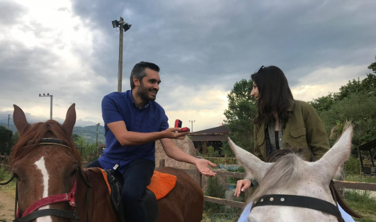 At üzerinde evlilik teklifi At üzerinde evlilik teklifi