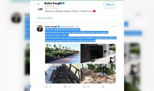 Başkan Vergili tepki gösterdi Başkan Vergili tepki gösterdi