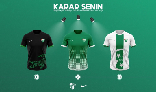 Bursaspor’un yeni sezon formalarını taraftar seçecek