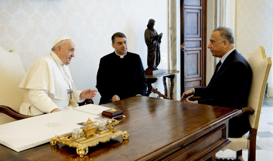 Irak Başbakanı el-Kazımi, Papa Francis ile bir araya geldi