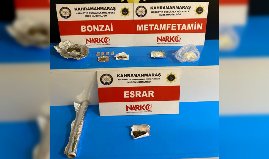 Kahramanmaraş’ta uyuşturucu operasyonunda 2 tutuklama