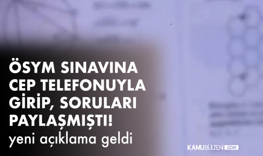ÖSYM’den, 2021-DGS soru kitapçığının bir bölümünü sosyal medyada paylaşan aday ile ilgili açıklama ÖSYM’den, 2021-DGS soru kitapçığının bir bölümünü sosyal medyada paylaşan aday ile ilgili açıklama