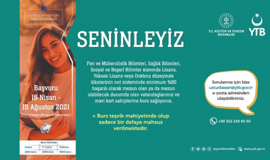 YTB’den lisans, yüksek lisans ve doktora yapan gurbetçilere burs YTB’den lisans, yüksek lisans ve doktora yapan gurbetçilere burs