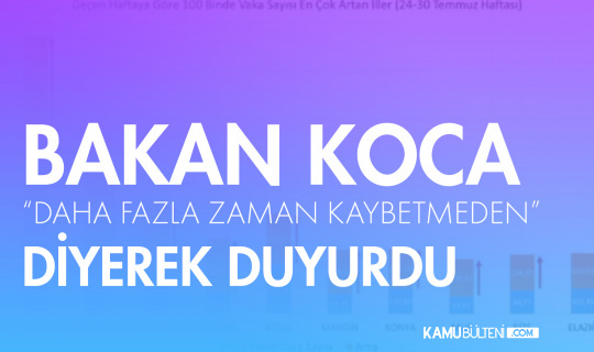 Bakan Koca Az Önce Duyurdu! "Zaman Kaybetmeden" Bakan Koca Az Önce Duyurdu! "Zaman Kaybetmeden"