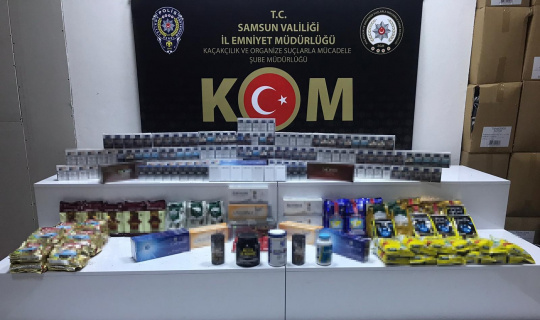 Samsun’da yabancı uyruklu şahıs kaçak ürünlerle yakalandı Samsun’da yabancı uyruklu şahıs kaçak ürünlerle yakalandı