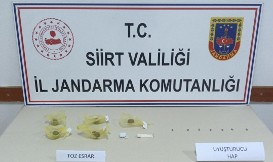 Siirt’te uyuşturucu madde ele geçirildi Siirt’te uyuşturucu madde ele geçirildi