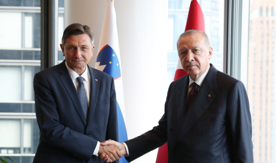 Cumhurbaşkanı Erdoğan, Slovenya Cumhurbaşkanı Pahor ile bir araya geldi