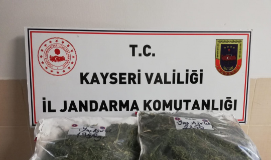 Kayseri’de 4 kilo esrar ele geçirildi