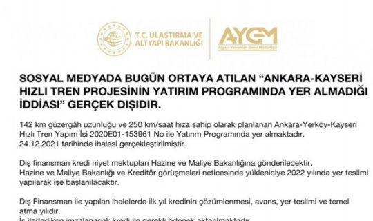 AK Parti’den hızlı tren iddialarına açıklama