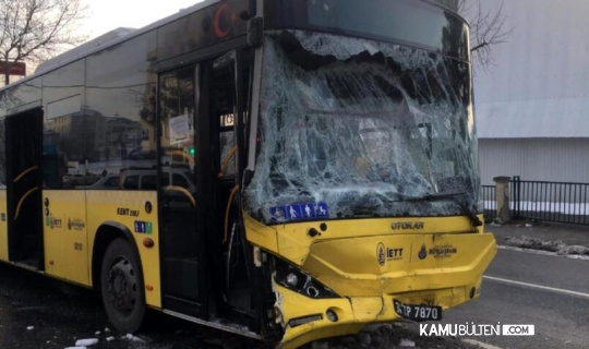Fatih’te iki İETT otobüsü çarpıştı