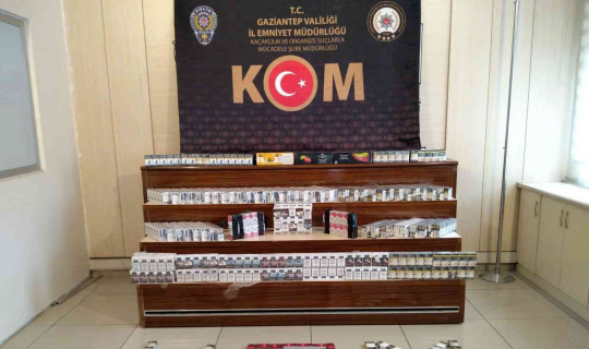 Gaziantep’te bin 580 paket kaçak sigara ele geçirildi