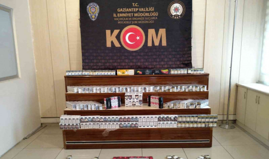 Gaziantep’te bin 580 paket kaçak sigara ele geçirildi