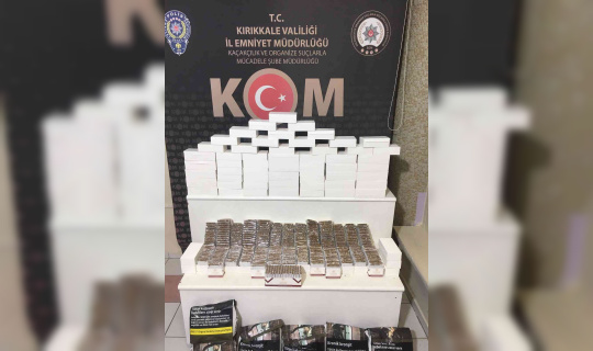 Kırıkkale’de kaçak tütün operasyonu: 28 bin 850 makaron ele geçirildi