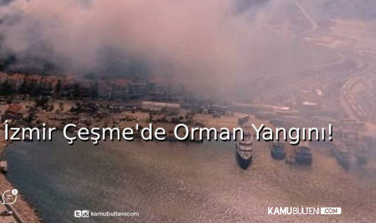 İzmir Çeşme'de Orman Yangını! İzmir Çeşme'de Orman Yangını!