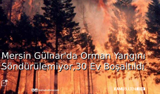 Mersin'de Orman Yangını Söndürülemiyor, 30 Ev Boşaltıldı 