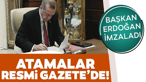 2 Ekim Atama Kararları Resmi Gazete'de Yayımlandı
