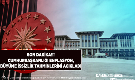 Cumhurbaşkanlığı Yıllık Programı Açıklandı İşte Enflasyon Büyüme İşsizlik Tahmini Rakamları