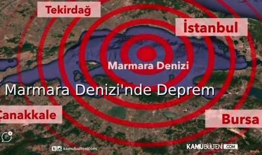 Marmara Denizi’nde Deprem! Marmara Denizi’nde Deprem!