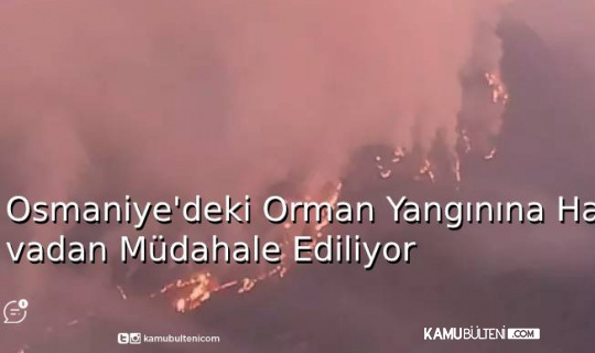 Osmaniye’deki Orman Yangınına Havadan Müdahale Ediliyor