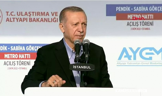 Pendik-Sabiha Gökçen Havalimanı metro hattı açılışında Cumhurbaşkanı Erdoğan'dan önemli açıklamalar