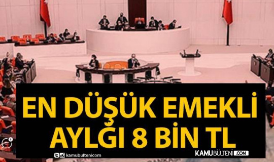 Kanun Teklifi Verildi: En Düşük Emekli Maaşı 8 Bin TL Olsun Kanun Teklifi Verildi: En Düşük Emekli Maaşı 8 Bin TL Olsun