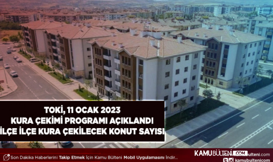 TOKİ 11 Ocak 2023 Kura Takvimi Açıklandı 7745 Konutun Kura Çekimi Yapılacak