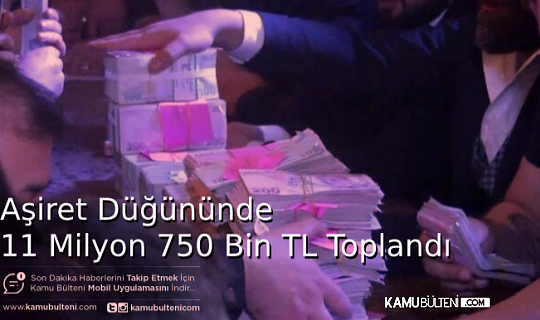 Aşiret Düğününde Toplanan Para Dudak Uçuklattı