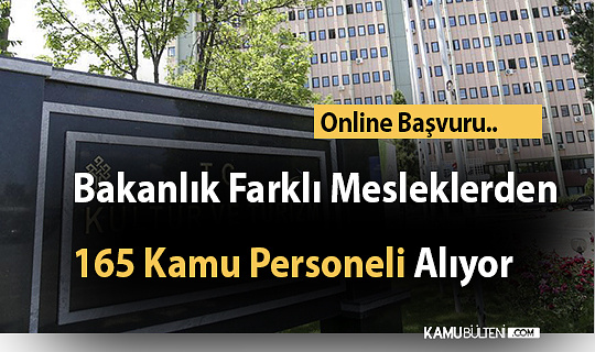 Kültür ve Turizm Bakanlığı Online Başvuru ile 165 Kamu Personeli Alıyor