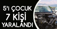 Afyonkarahisar'da İki Otomobil Çarpıştı, Kazada 7 Kişi Yaralandı