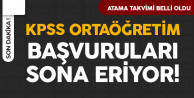 KPSS Ortaöğretim için Başvurular Sona Eriyor (KPSS Yerleştirme Tarihleri Belli Oldu)