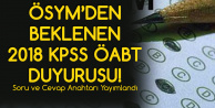 ÖSYM'den KPSS Duyurusu Geldi! Soru Kitapçıkları ve Cevap Anahtarları Yayımlandı
