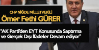 Ömer Fethi Gürer'den AK Parti Genel Başkan Yardımcısı'na EYT Tepkisi : Olur da Bu Kadar Saptırma Olur