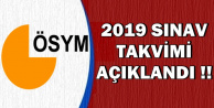 Son Dakika: ÖSYM 2019 Sınav, Başvuru ve Sonuç Takvimi Açıklandı