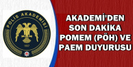 Polis Akademisi'nden PAEM ve POMEM (PÖH) Eğitim ve Sınav Duyurusu
