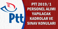 2019/1 PTT KPSS Şartsız Personel Alımı Kadroları ve Sınav Konuları