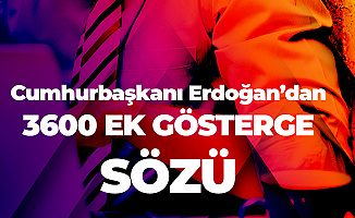 Cumhurbaşkanı Erdoğan'dan 3600 Ek Gösterge Açıklaması Geldi