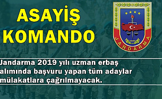 Jandarma Komando-Asayiş Uzman Erbaş Alımına Başvuranlar Dikkat! (JÖH)
