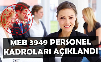 MEB 3949 Kamu Personeli Alımı Kadro Dağılımı Açıklandı