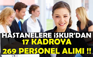 Hastanelere 269 Ambulans Şoförü, Sekreter, Hemşire ve Sağlık Personeli Alımı-İŞKUR'dan