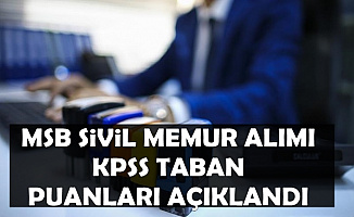 MSB 165 Sivil Memur Alımı KPSS Taban Puanları Açıklandı-O Kadroya Kimse Başvurmadı