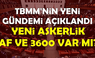 TBMM'nin Gündemi Açıklandı: Ek Gösterge, Af, EYT, Nafaka ve Yeni Askerlik Sistemi Var mı?