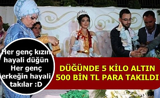 Gelin Taşıyamadı: 5 Kilo Altın 500 Bin TL Para Takıldı