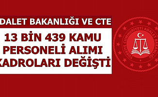 Adalet Bakanlığı ve CTE 13 Bin 430 Personel İçin Kadro Dağılımı Açıklandı