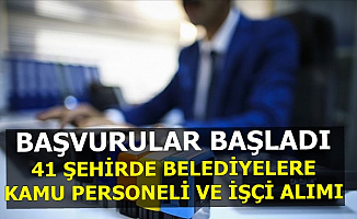 İŞKUR Kamu İlanları: 2-3 Bin TL Maaşla 41 Belediyeye Personel Alımı