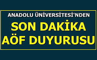 Anadolu Üniversitesi'nden AÖF Kayıt Duyurusu